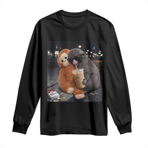 Punch Mokey Long Sleeve Shirt Funny Drinking Diet Coke Sunglasses Street Meme TS14 Black Print Your Wear