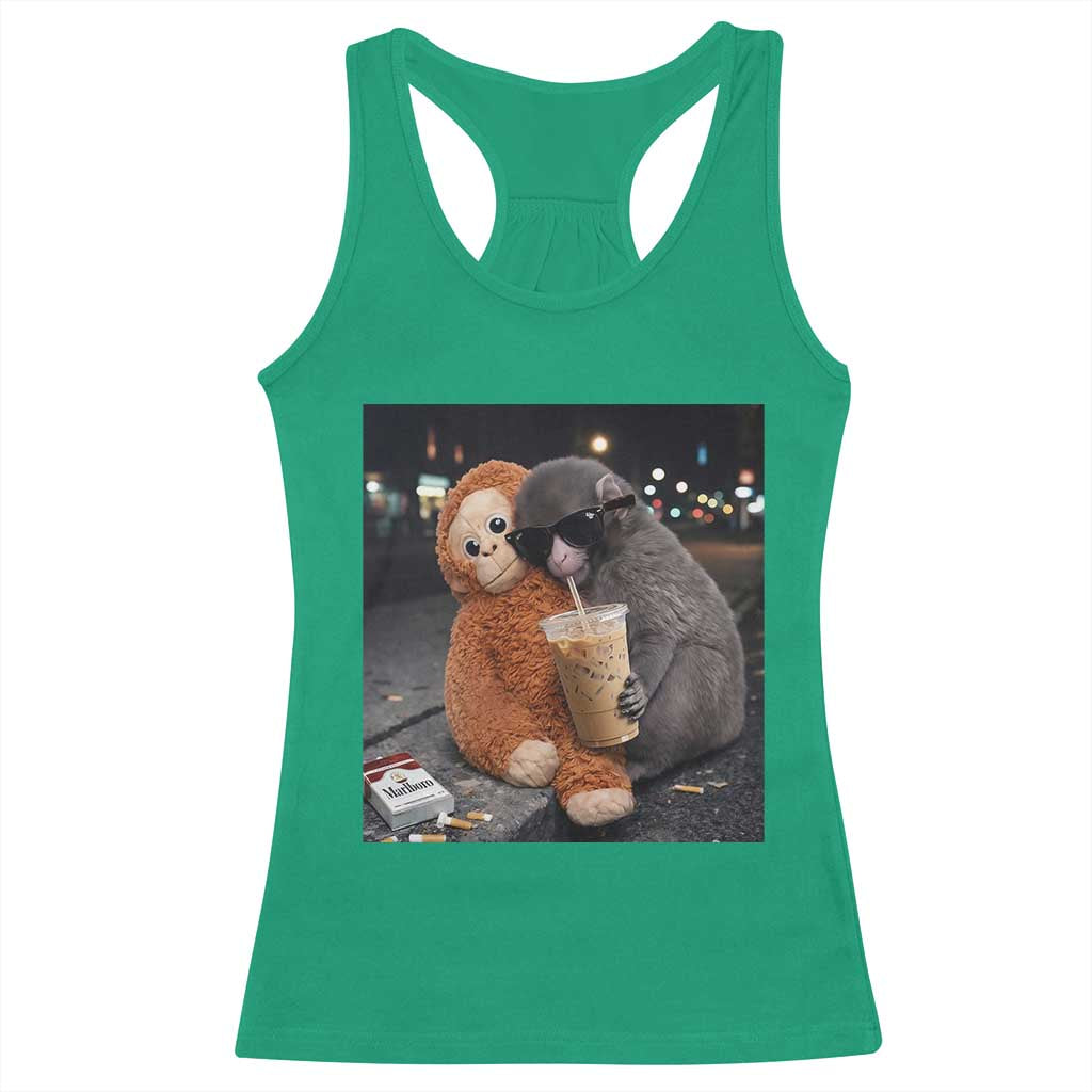 Punch Mokey Racerback Tank Top Funny Drinking Diet Coke Sunglasses Street Meme TS14 Irish Green Print Your Wear