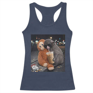 Punch Mokey Racerback Tank Top Funny Drinking Diet Coke Sunglasses Street Meme TS14 Navy Print Your Wear