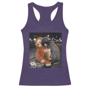 Punch Mokey Racerback Tank Top Funny Drinking Diet Coke Sunglasses Street Meme TS14 Purple Print Your Wear