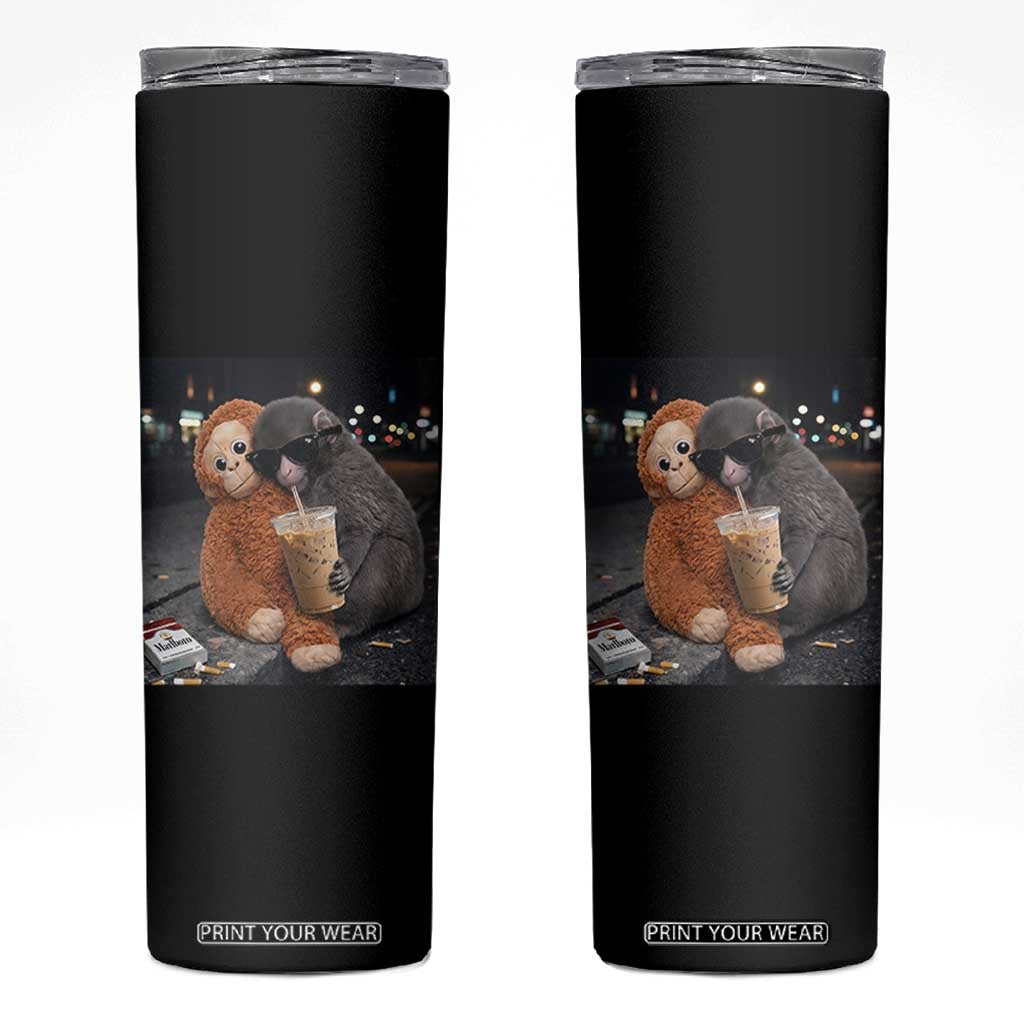 Punch Mokey Skinny Tumbler Funny Drinking Diet Coke Sunglasses Street Meme TS14 Black Print Your Wear