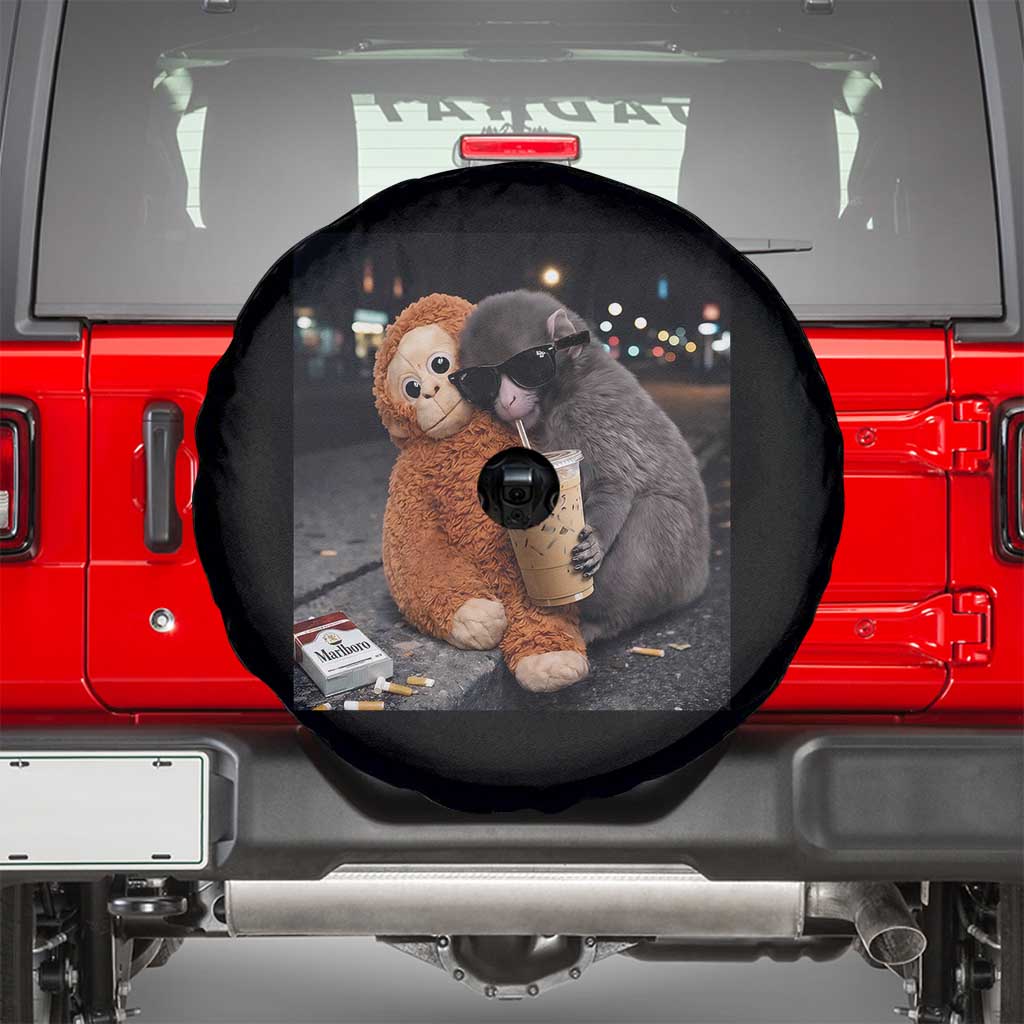 Punch Mokey Spare Tire Cover Funny Drinking Diet Coke Sunglasses Street Meme TS14 Black Print Your Wear