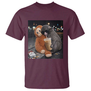Punch Mokey T Shirt Funny Drinking Diet Coke Sunglasses Street Meme TS14 Maroon Print Your Wear