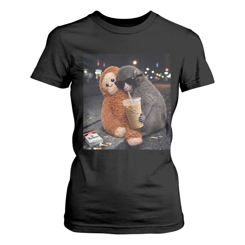 Punch Mokey T Shirt For Women Funny Drinking Diet Coke Sunglasses Street Meme TS14 Black Print Your Wear