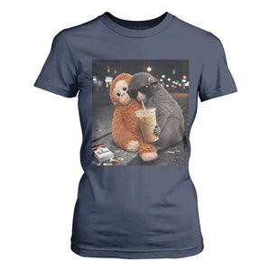 Punch Mokey T Shirt For Women Funny Drinking Diet Coke Sunglasses Street Meme TS14 Navy Print Your Wear