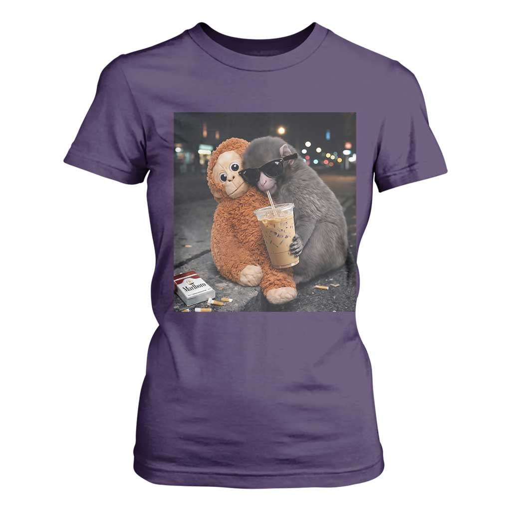 Punch Mokey T Shirt For Women Funny Drinking Diet Coke Sunglasses Street Meme TS14 Purple Print Your Wear