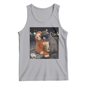 Punch Mokey Meme Tank Top Funny Drinking Iced Coffee Sunglasses Street TS14