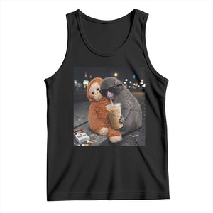 Punch Mokey Meme Tank Top Funny Drinking Iced Coffee Sunglasses Street TS14