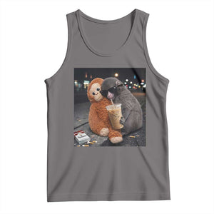 Punch Mokey Meme Tank Top Funny Drinking Iced Coffee Sunglasses Street TS14