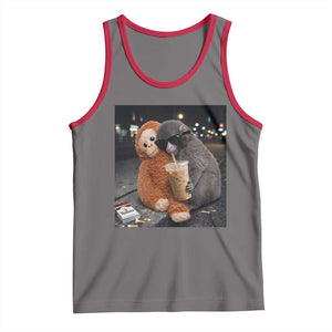 Punch Mokey Meme Tank Top Funny Drinking Iced Coffee Sunglasses Street TS14