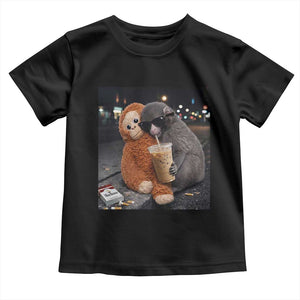 Punch Mokey Toddler T Shirt Funny Drinking Diet Coke Sunglasses Street Meme TS14 Black Print Your Wear