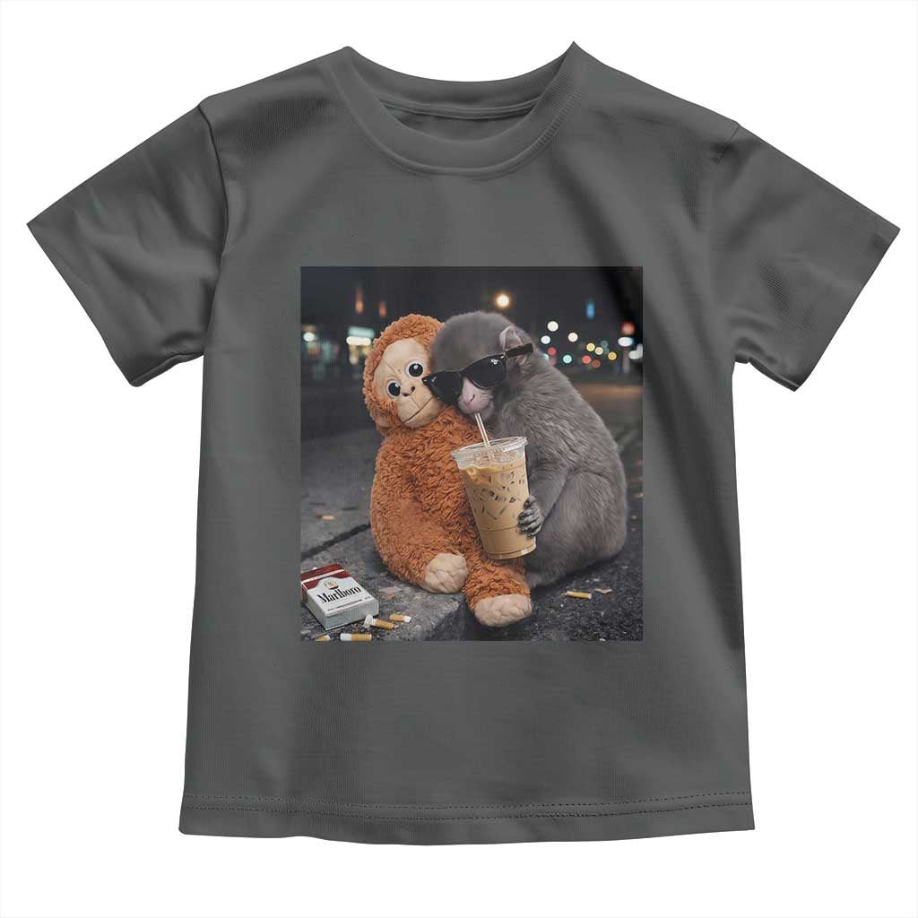 Punch Mokey Toddler T Shirt Funny Drinking Diet Coke Sunglasses Street Meme TS14 Dark Heather Print Your Wear