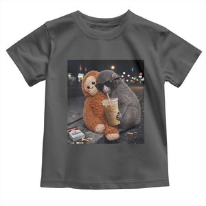 Punch Mokey Toddler T Shirt Funny Drinking Diet Coke Sunglasses Street Meme TS14 Dark Heather Print Your Wear