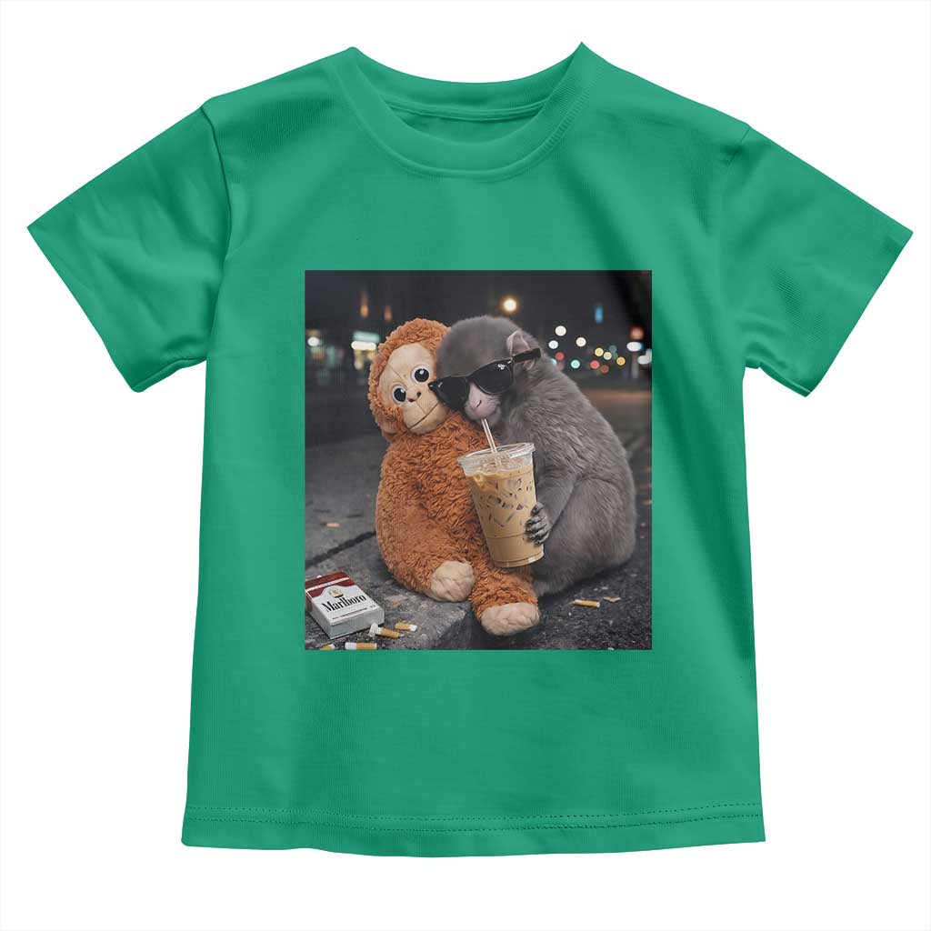 Punch Mokey Toddler T Shirt Funny Drinking Diet Coke Sunglasses Street Meme TS14 Irish Green Print Your Wear
