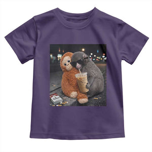 Punch Mokey Toddler T Shirt Funny Drinking Diet Coke Sunglasses Street Meme TS14 Purple Print Your Wear