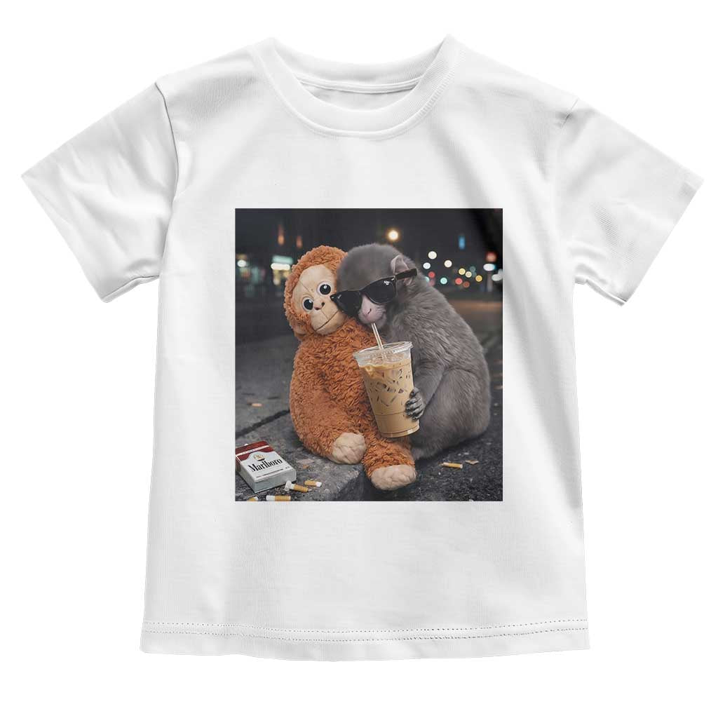 Punch Mokey Toddler T Shirt Funny Drinking Diet Coke Sunglasses Street Meme TS14 White Print Your Wear
