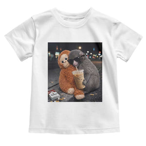 Punch Mokey Toddler T Shirt Funny Drinking Diet Coke Sunglasses Street Meme TS14 White Print Your Wear