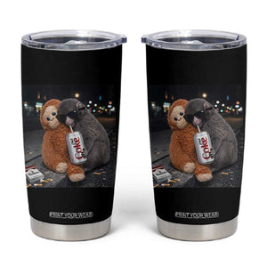Punch Mokey Tumbler Cup Funny Drinking Diet Coke Sunglasses Street Meme TS14 Black Print Your Wear