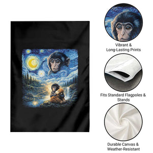 Punch Mokey Garden Flag Viral Baby Monkey Starry Night Van Gogh TS14 Print Your Wear