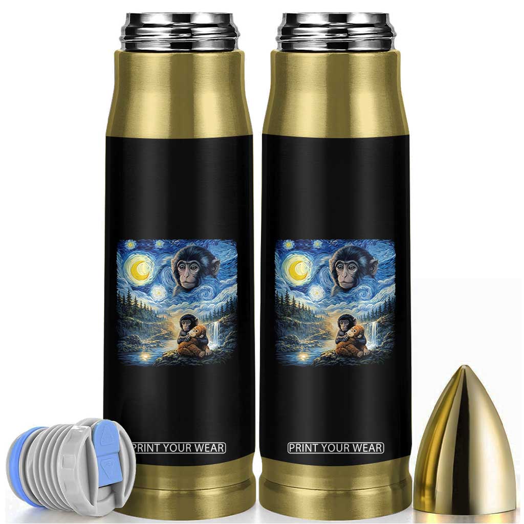 Punch Mokey Bullet Tumbler Viral Baby Monkey Starry Night Van Gogh TS14 Black Print Your Wear