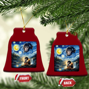 Punch Mokey Ceramic Ornament Viral Baby Monkey Starry Night Van Gogh TS14 Print Your Wear