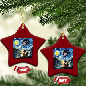 Punch Mokey Ceramic Ornament Viral Baby Monkey Starry Night Van Gogh TS14 Print Your Wear