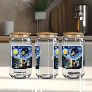 Punch Mokey Glass Can Viral Baby Monkey Starry Night Van Gogh TS14 Print Your Wear