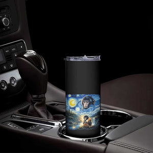 Punch Mokey Skinny Tumbler Viral Baby Monkey Starry Night Van Gogh TS14 Print Your Wear