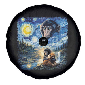 Punch Mokey Spare Tire Cover Viral Baby Monkey Starry Night Van Gogh TS14 Print Your Wear
