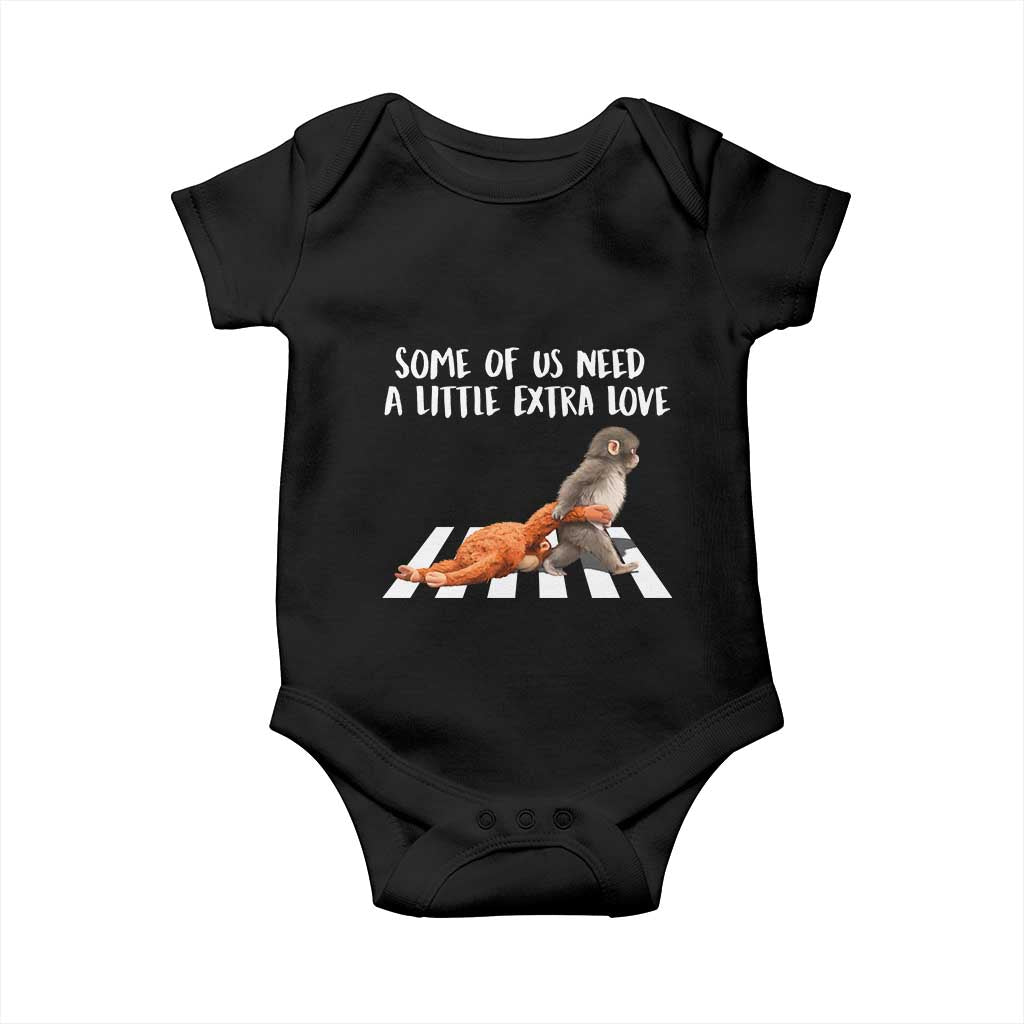 Punch Mokey Meme Baby Onesie Some Of Us Need a Little Extra Love TS14 Black Print Your Wear