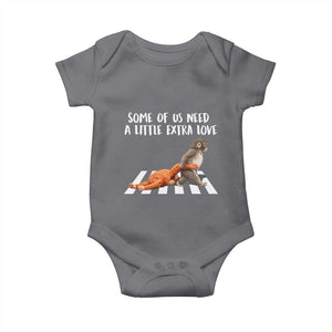 Punch Mokey Meme Baby Onesie Some Of Us Need a Little Extra Love TS14 Charcoal Print Your Wear