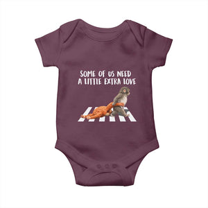 Punch Mokey Meme Baby Onesie Some Of Us Need a Little Extra Love TS14 Maroon Print Your Wear
