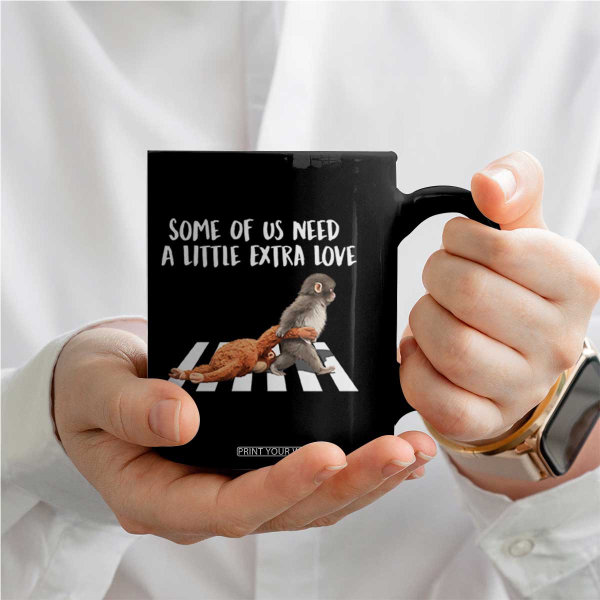 Punch Mokey Meme Coffee Mug Some Of Us Need a Little Extra Love TS14 Print Your Wear