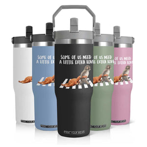 Punch Mokey Meme Flip Straw Tumbler Some Of Us Need a Little Extra Love TS14 Print Your Wear