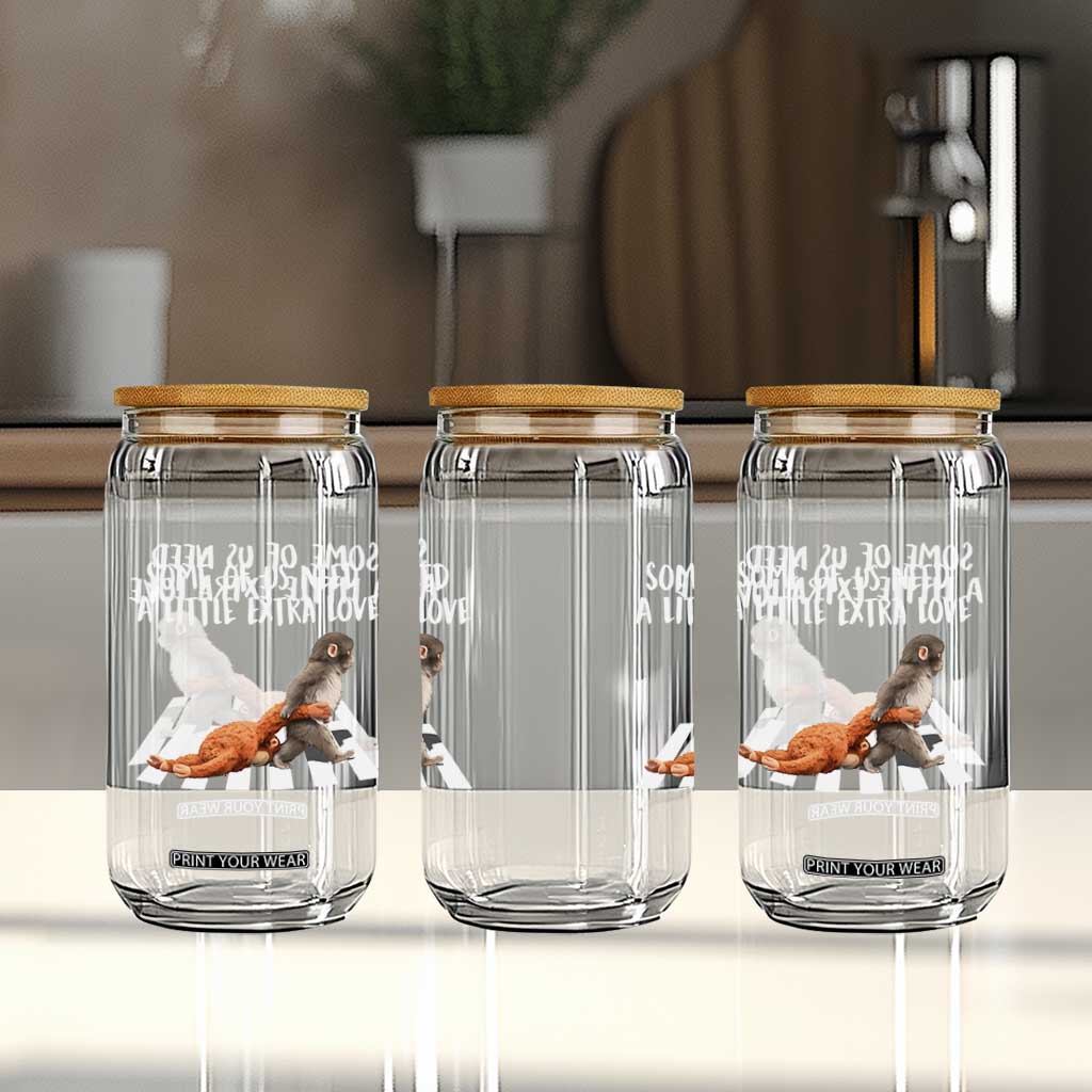 Punch Mokey Meme Glass Can Some Of Us Need a Little Extra Love TS14 Print Your Wear