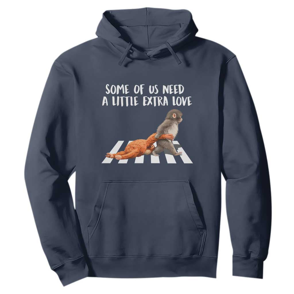 Punch Mokey Meme Hoodie Some Of Us Need a Little Extra Love TS14 Navy Print Your Wear