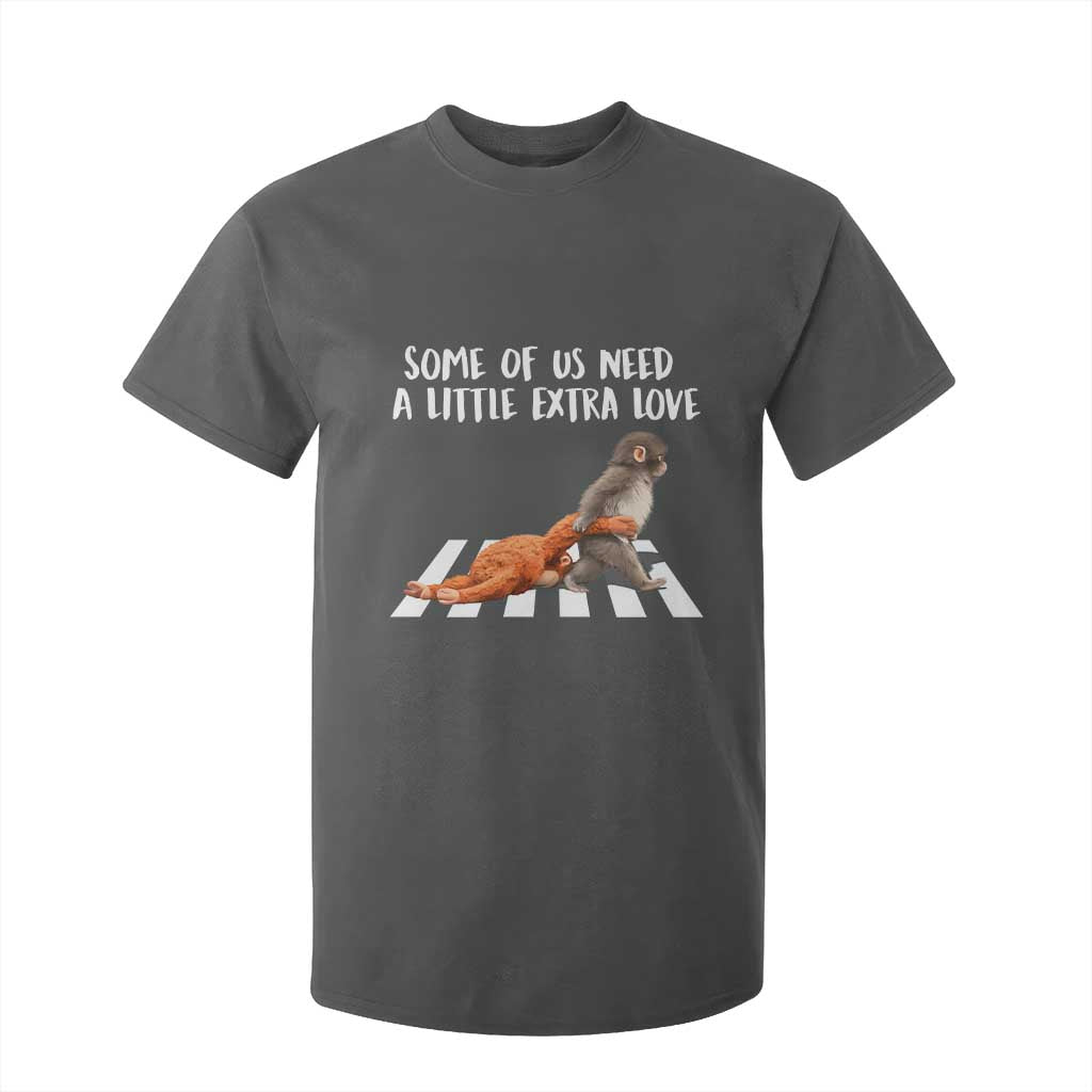 Punch Mokey Meme T Shirt For Kid Some Of Us Need a Little Extra Love TS14 Dark Heather Print Your Wear