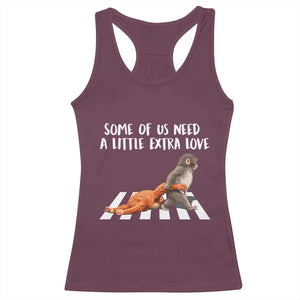 Punch Mokey Meme Racerback Tank Top Some Of Us Need a Little Extra Love TS14 Maroon Print Your Wear