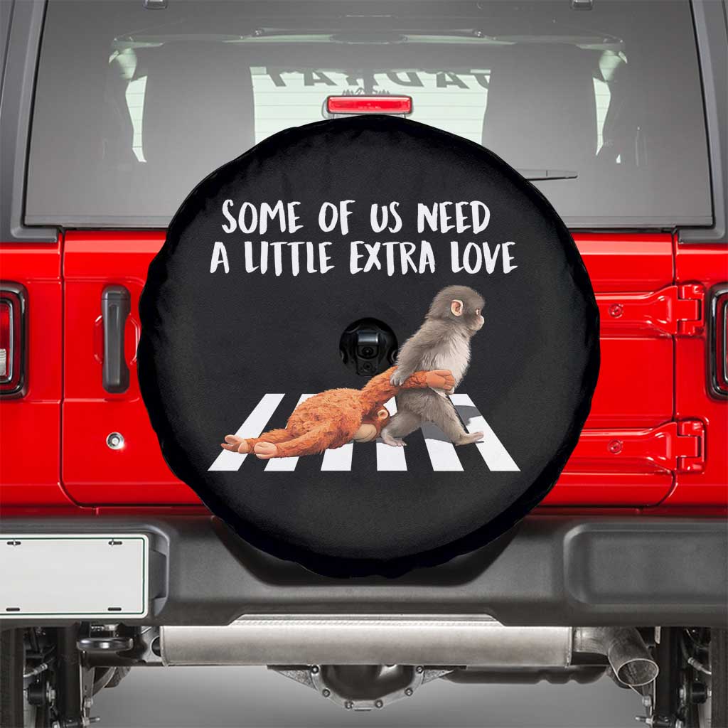Punch Mokey Meme Spare Tire Cover Some Of Us Need a Little Extra Love TS14 Black Print Your Wear