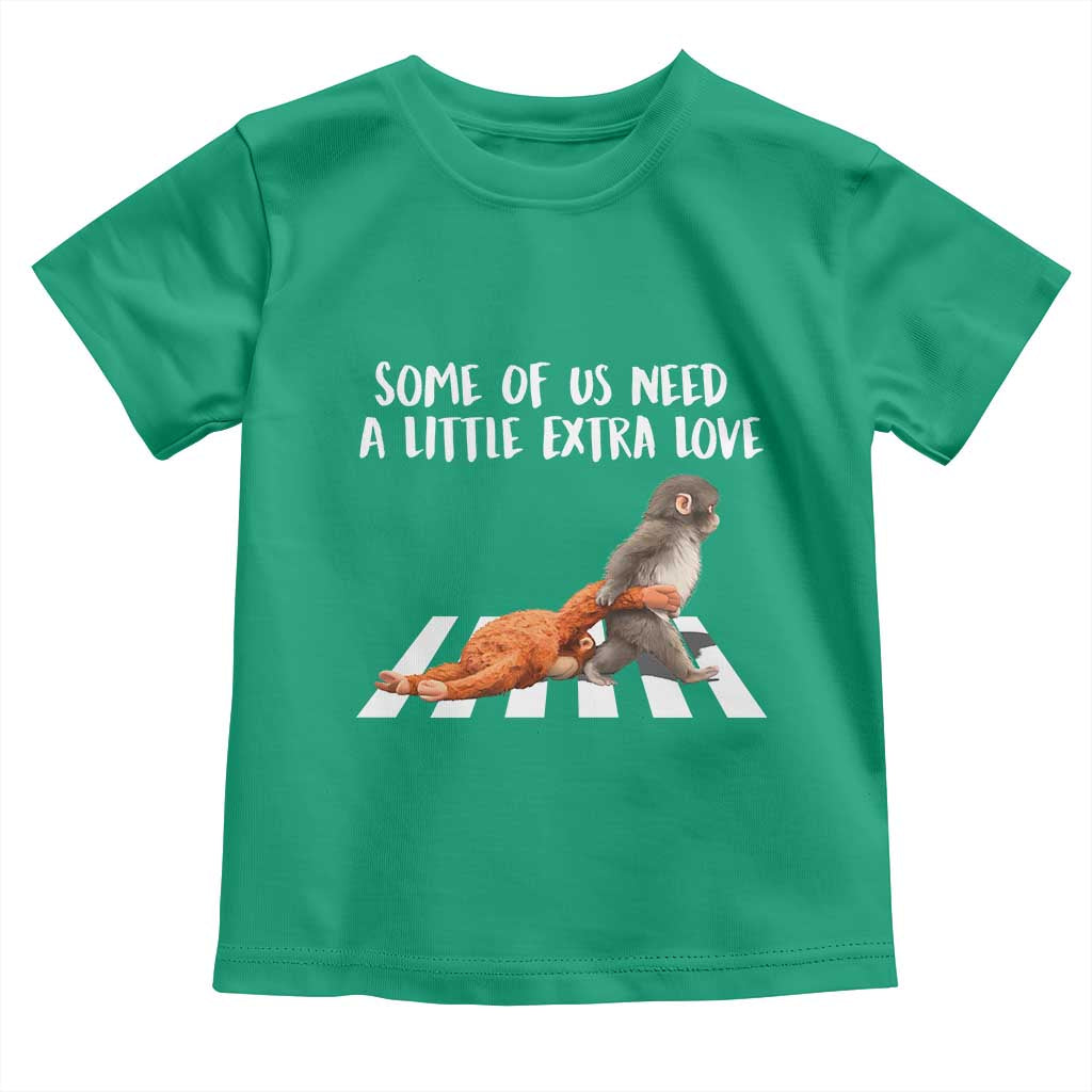 Punch Mokey Meme Toddler T Shirt Some Of Us Need a Little Extra Love TS14 Irish Green Print Your Wear