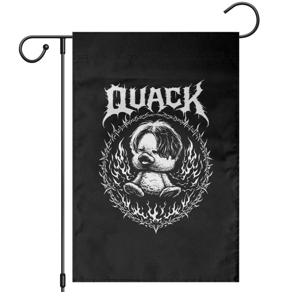 Funny Duck Metal Concert Garden Flag Rock Music Quack Meme TS14 Black Print Your Wear