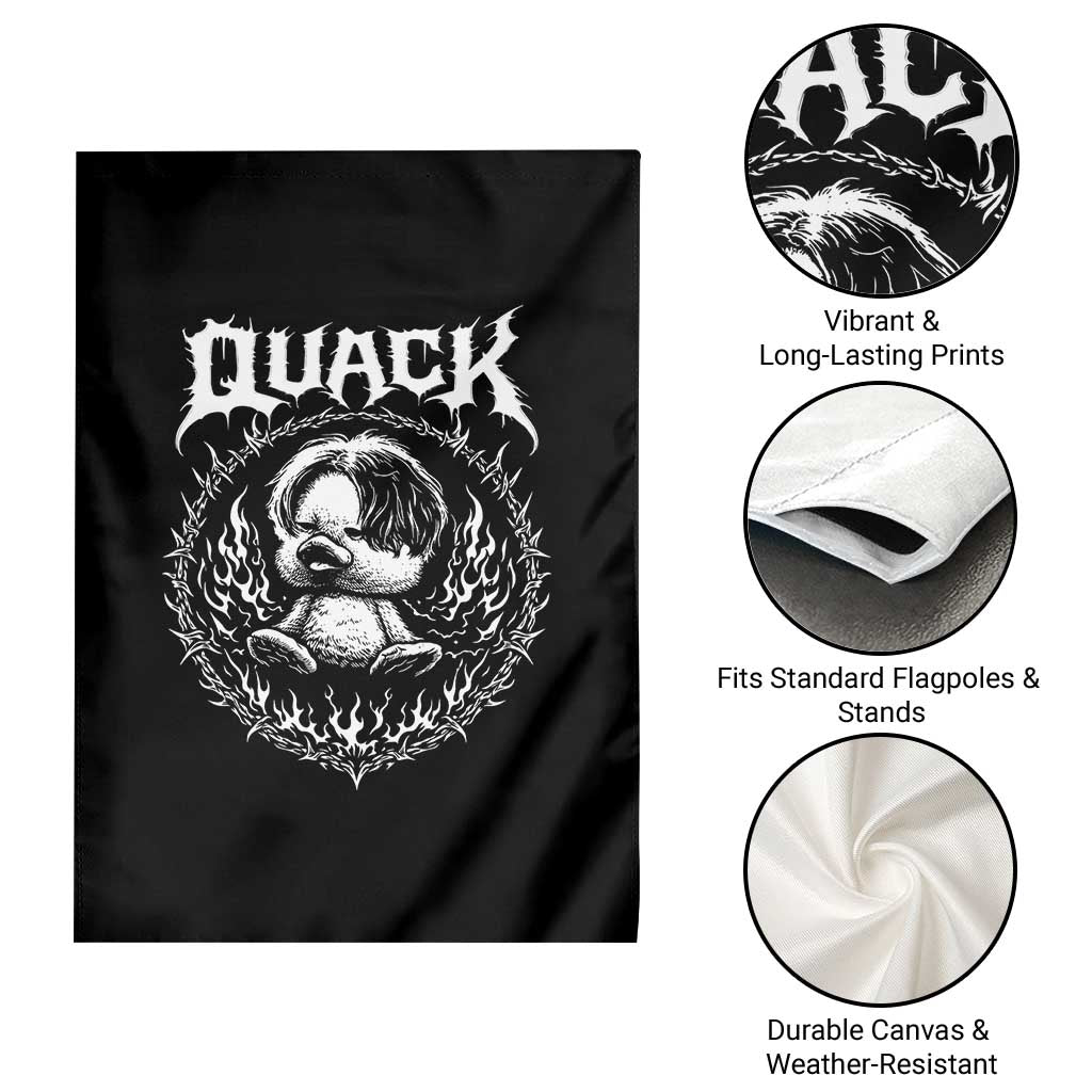 Funny Duck Metal Concert Garden Flag Rock Music Quack Meme TS14 Print Your Wear