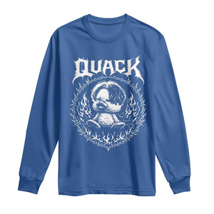 Funny Duck Metal Concert Long Sleeve Shirt Rock Music Quack Meme TS14 Royal Blue Print Your Wear