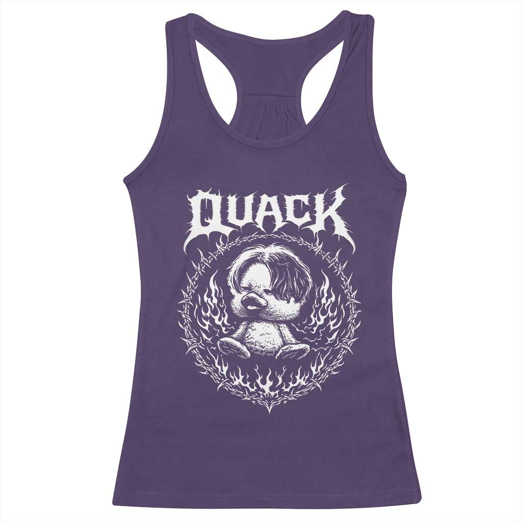 Funny Duck Metal Concert Racerback Tank Top Rock Music Quack Meme TS14 Purple Print Your Wear