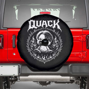 Funny Duck Metal Concert Spare Tire Cover Rock Music Quack Meme TS14 Black Print Your Wear