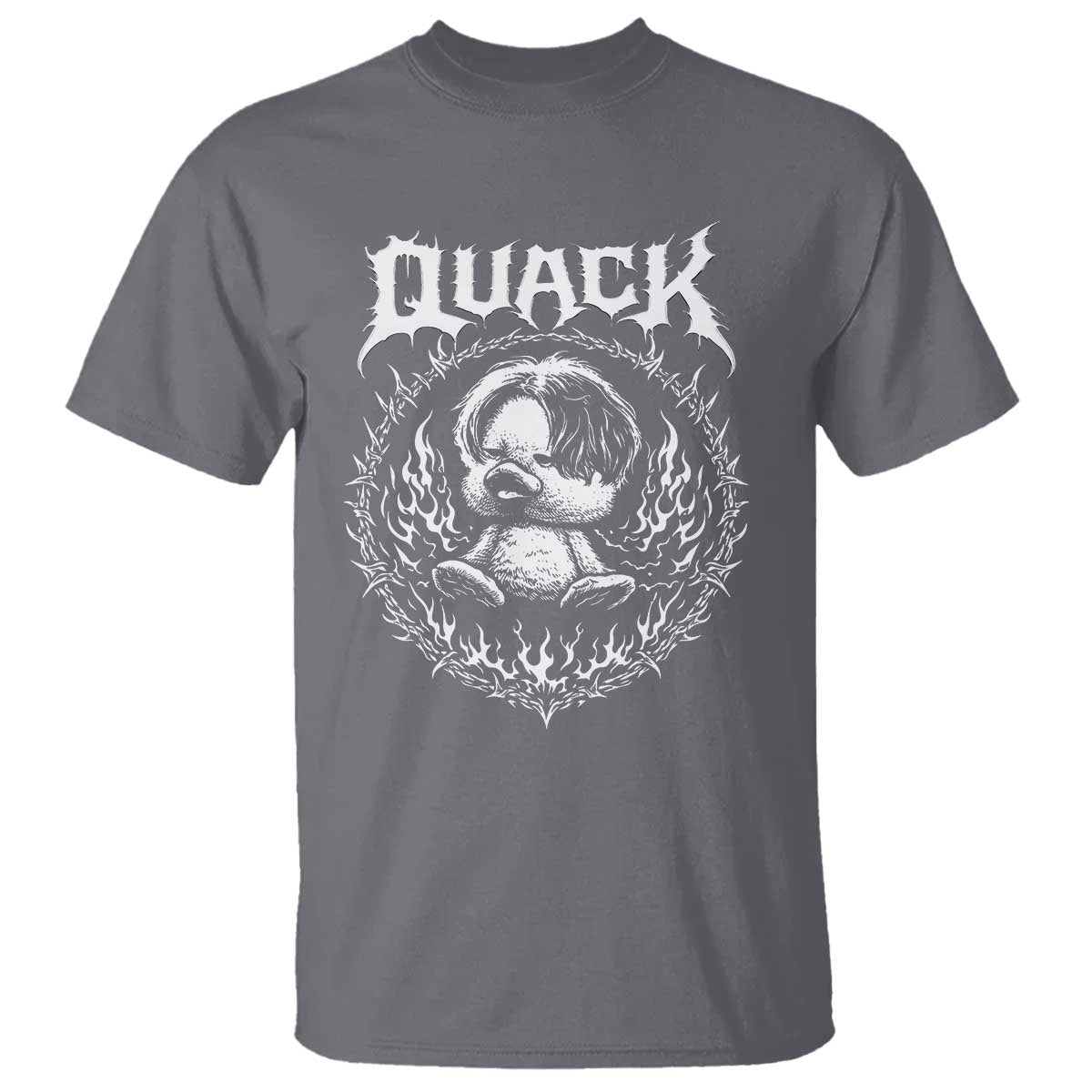 Funny Duck Metal Concert T Shirt Rock Music Quack Meme TS14 Charcoal Print Your Wear