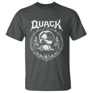 Funny Duck Metal Concert T Shirt Rock Music Quack Meme TS14 Dark Heather Print Your Wear