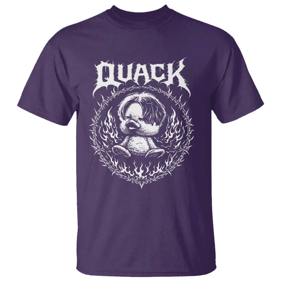 Funny Duck Metal Concert T Shirt Rock Music Quack Meme TS14 Purple Print Your Wear