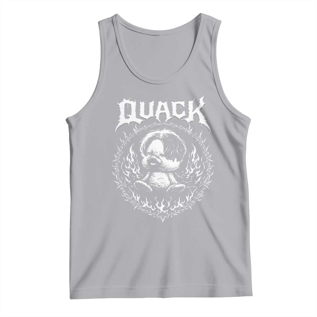 Funny Duck Metal Concert Tank Top Rock Music Quack Meme TS14 Athletic Heather Print Your Wear