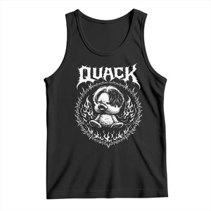 Funny Duck Metal Concert Tank Top Rock Music Quack Meme TS14 Black Print Your Wear